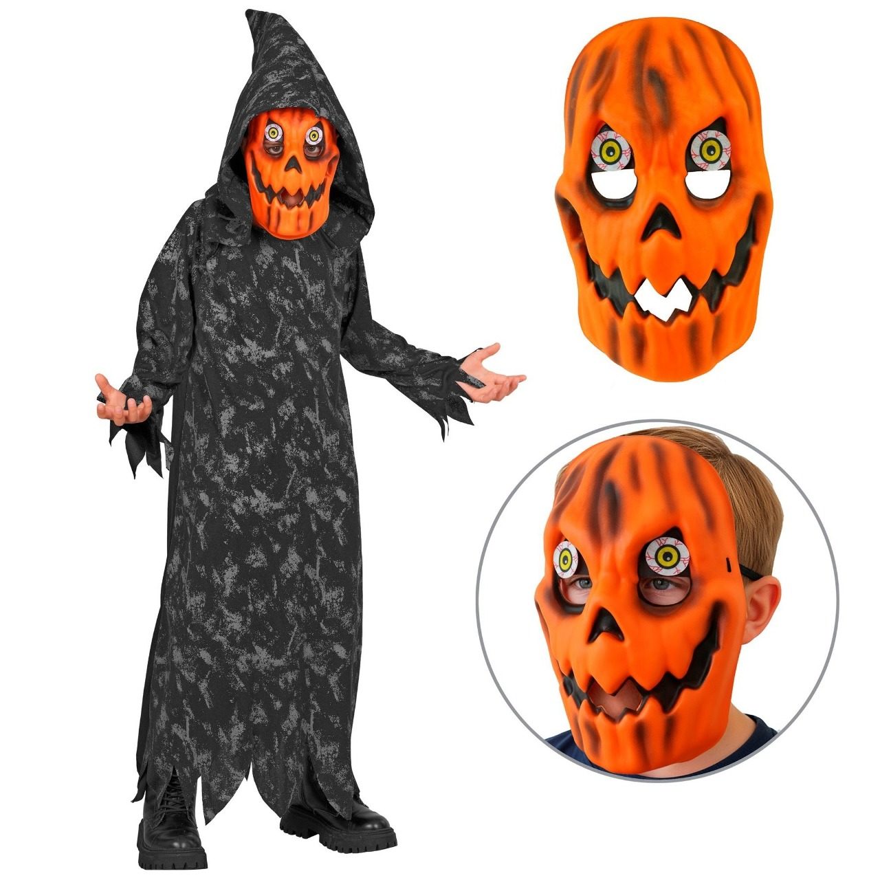 Kids Evil Pumpkin Costume