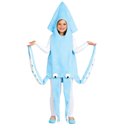 Kids Blue Squid Costume