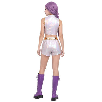 Womens White Basic K-Pop Singer Costume