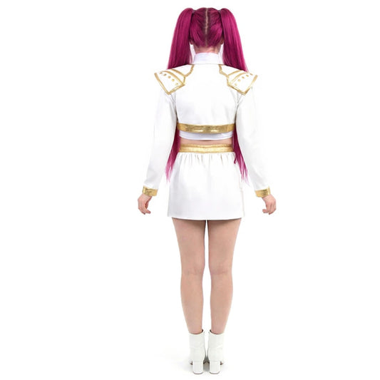 Womens White K Pop Singer Deluxe Costume