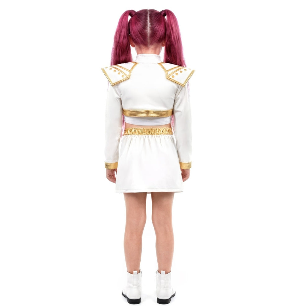 Girls White K-Pop Singer Costume Deluxe 