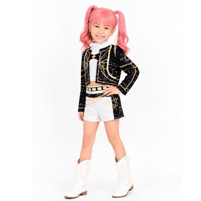Girls White Luxury K-Pop Singer Costume