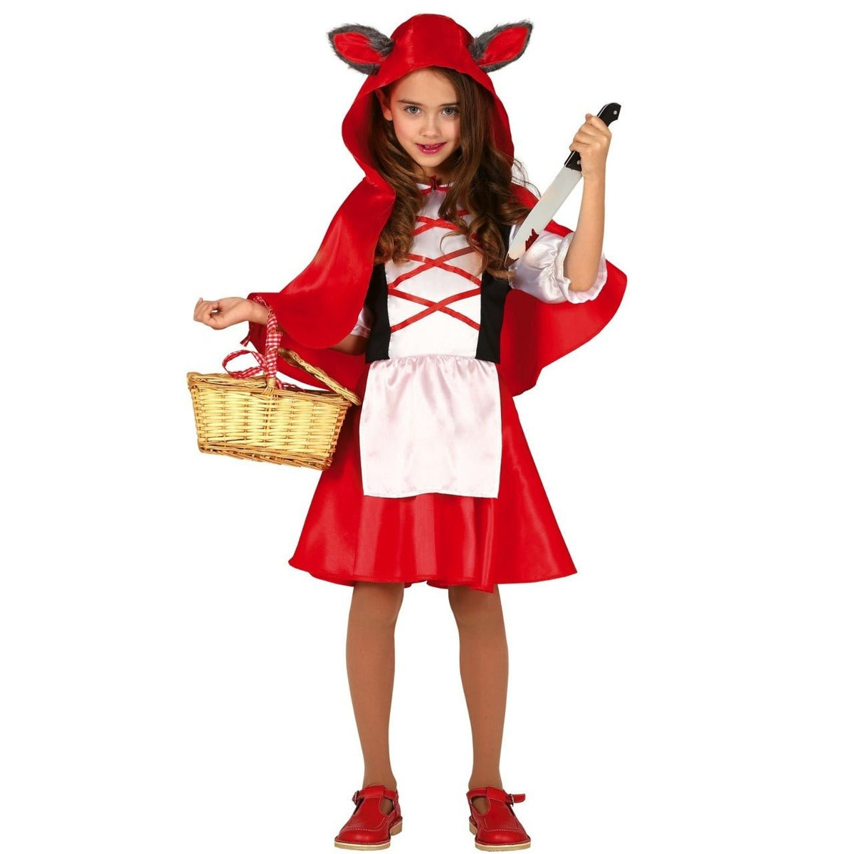 Girls Little Red Riding Hood Ears Costume