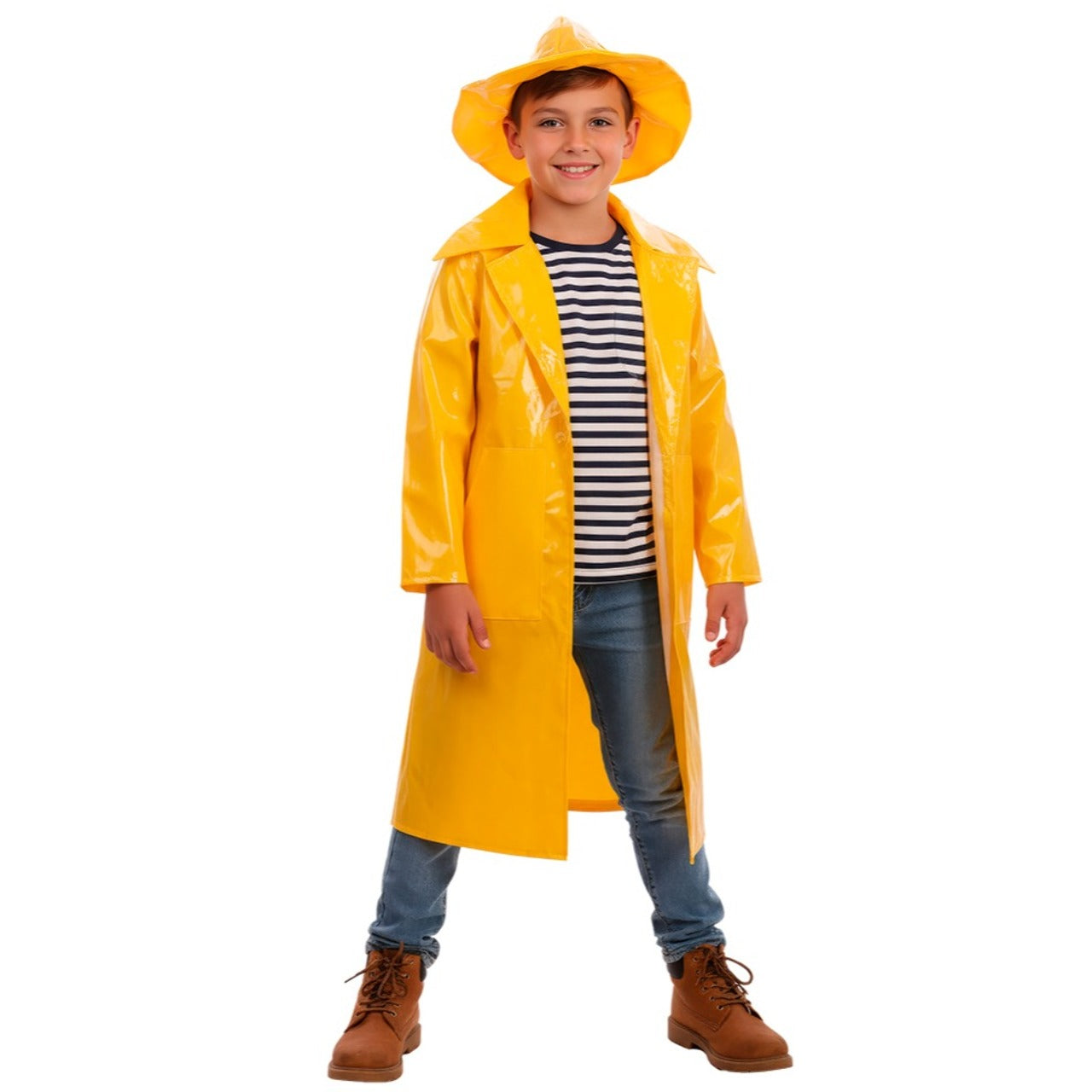 Kids Yellow Fisherman Captain Costume