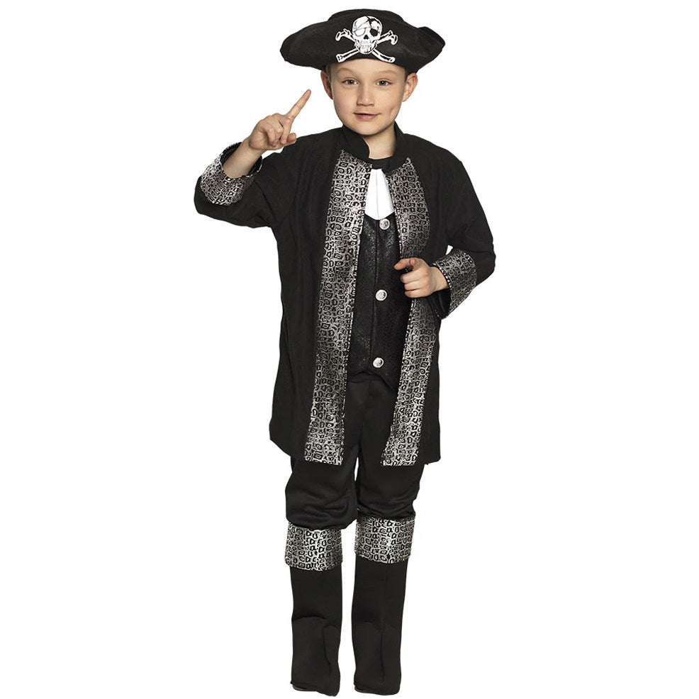 Boys Black Pirate Captain Costume