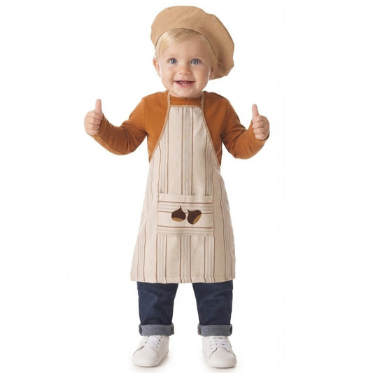 Baby Chestnut Seller Striped Apron Costume
