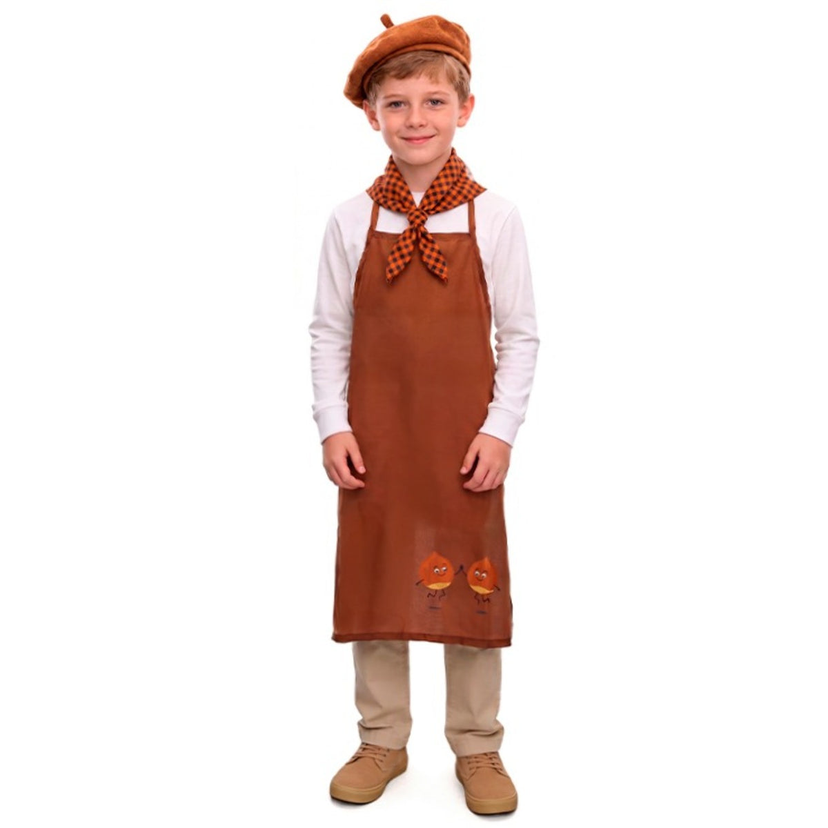 Boys Brown Chestnut Seller Costume