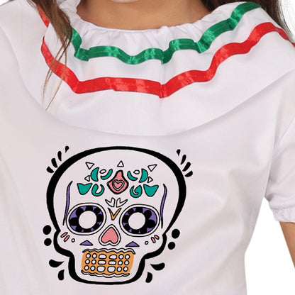 Girls Colourful Catrina Costume 