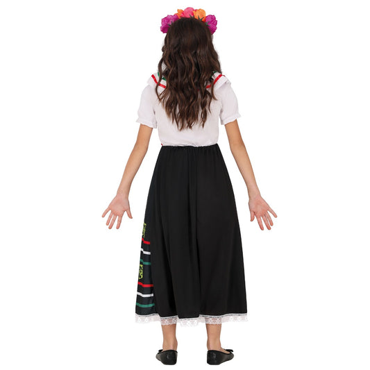 Girls Colourful Catrina Costume 