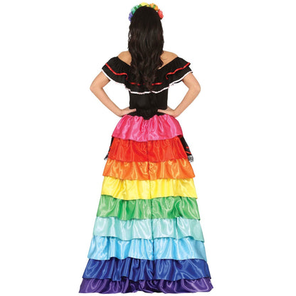 Womens Multicolour Catrina Costume