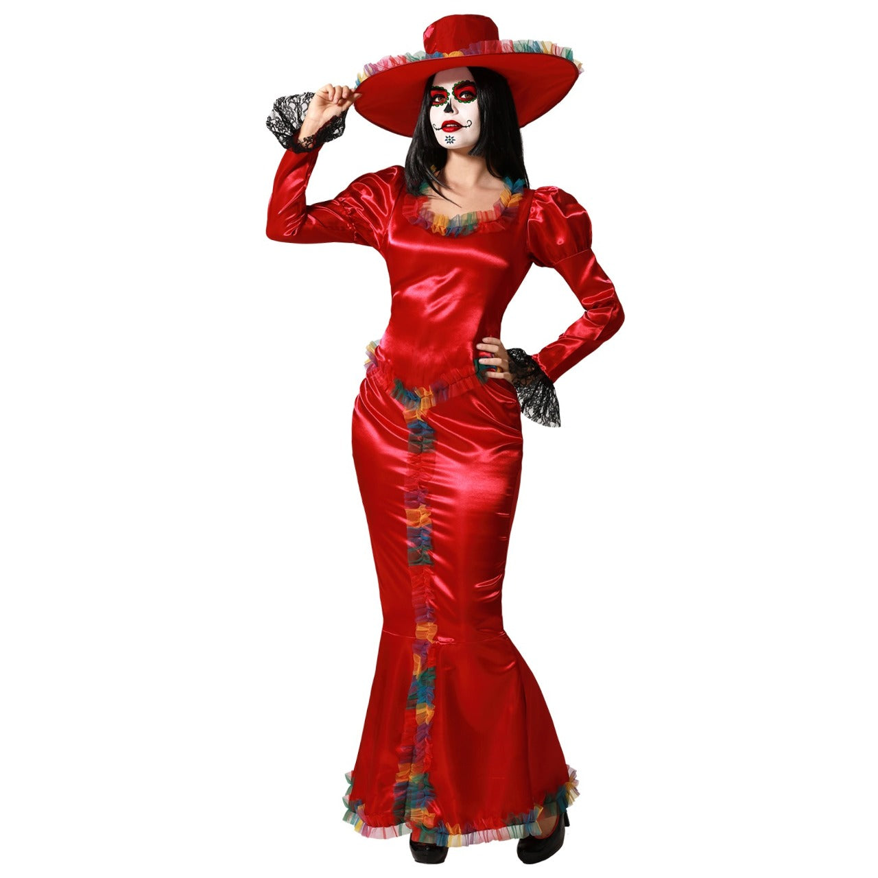 Womens Red Catrina Costume