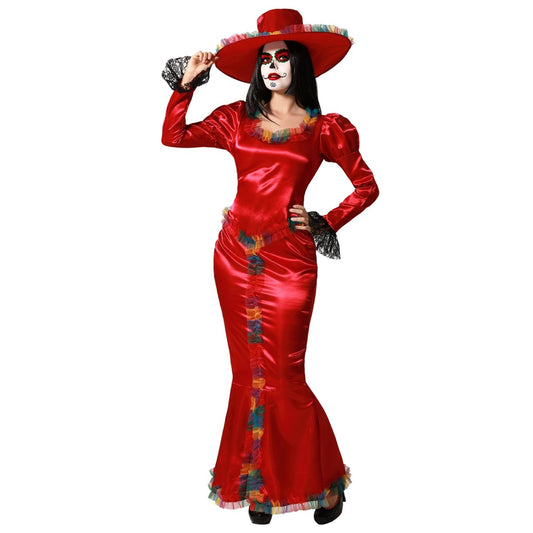 Womens Red Catrina Costume