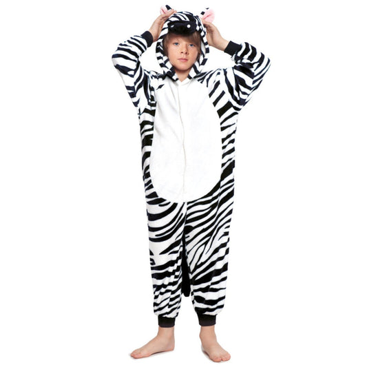 Kids Zebra Hooded Costume
