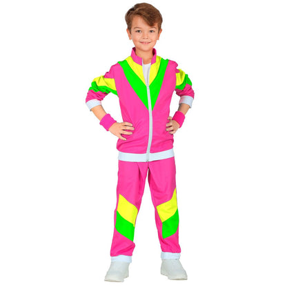 Kids Neon 80s Tracksuit Costume