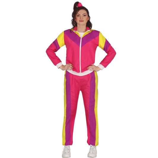 Pink 80s Tracksuit Costume for Teenager