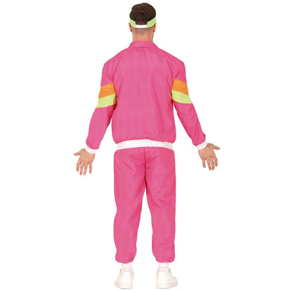 Adult Pink 80s Tracksuit Costume