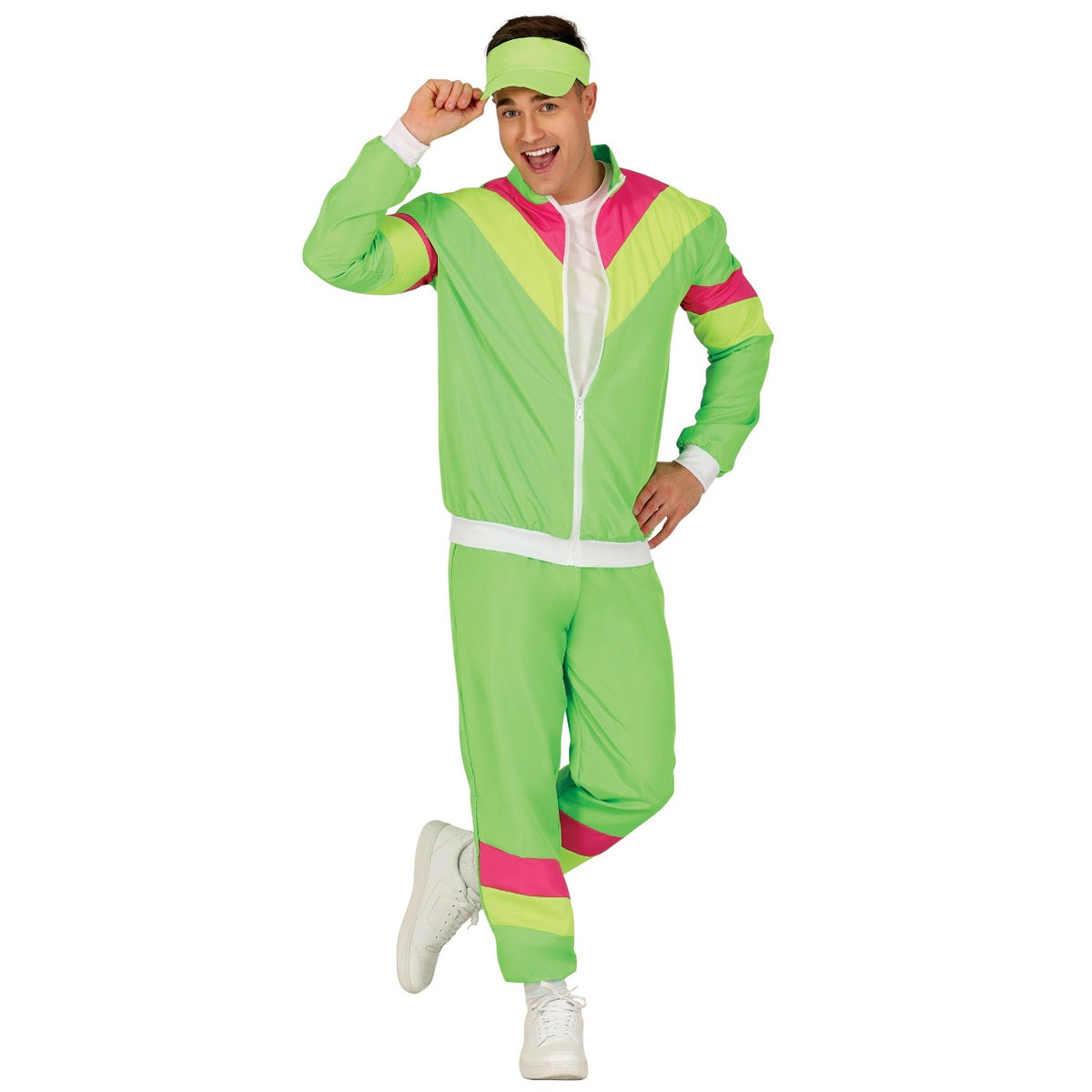 Adult Green 80s Tracksuit Costume