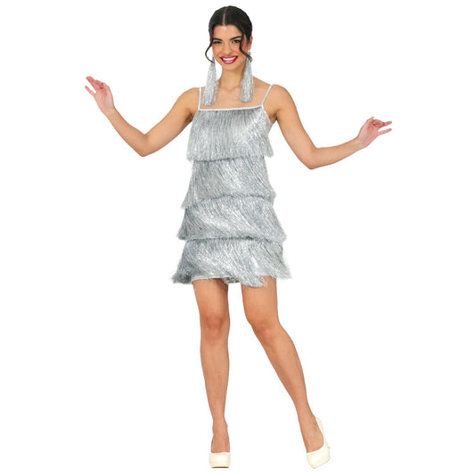 Womens Silver Charleston Costume