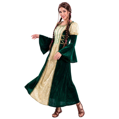 Womens Emerald Medieval Lady Costume