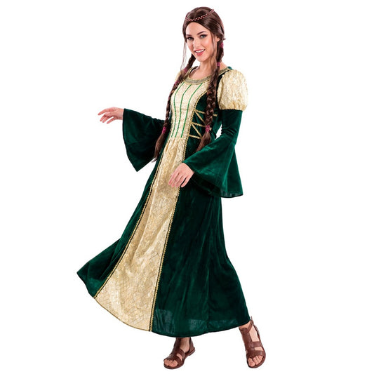 Womens Emerald Medieval Lady Costume