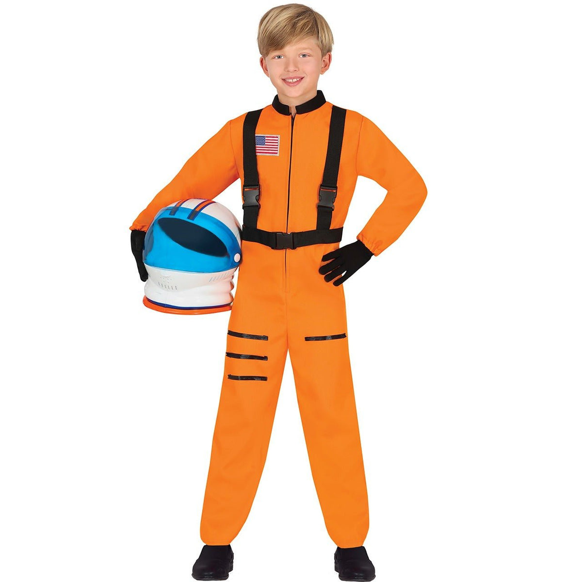 Kids Orange Astronaut Costume