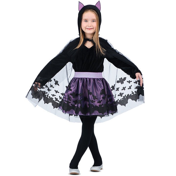 Girls Purple Bat Costume