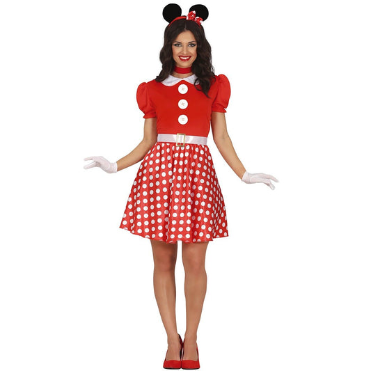 Womens Little Red Mouse Costume