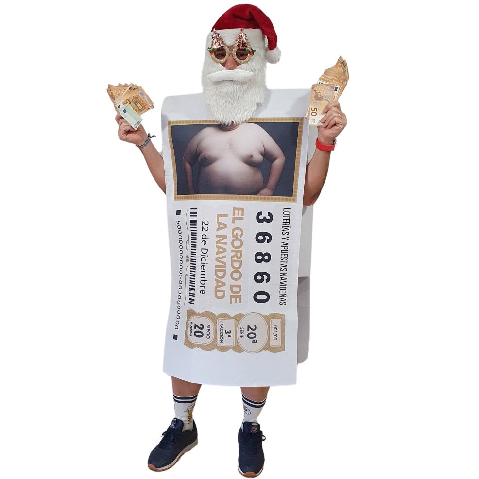Adult Christmas Lottery Ticket Costume