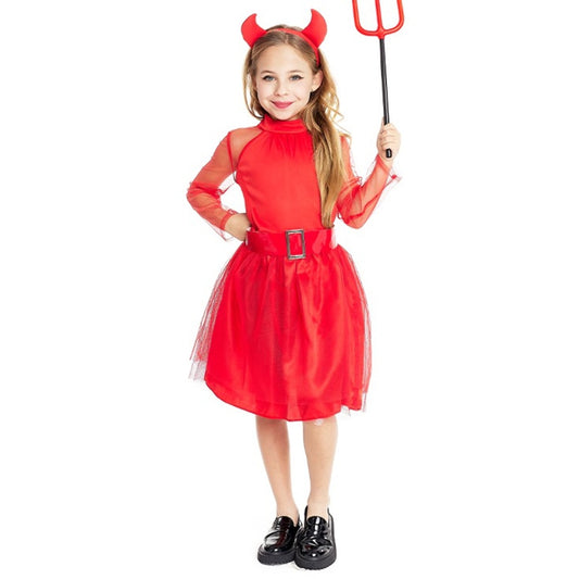 Girls Red She Devil Costume