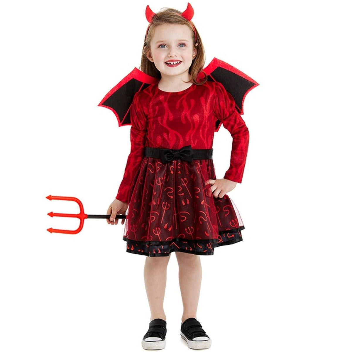 Girls Devil Trident Costume