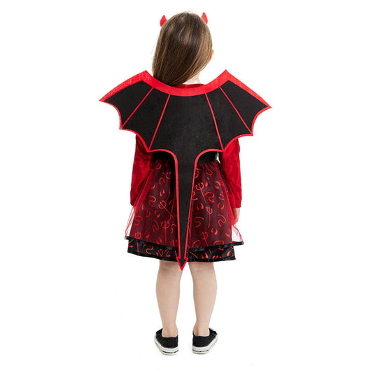 Girls Devil Trident Costume