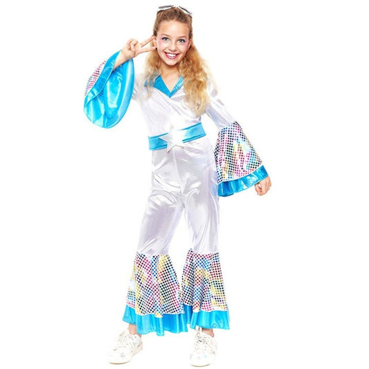 Girls Deluxe Disco Abba Costume