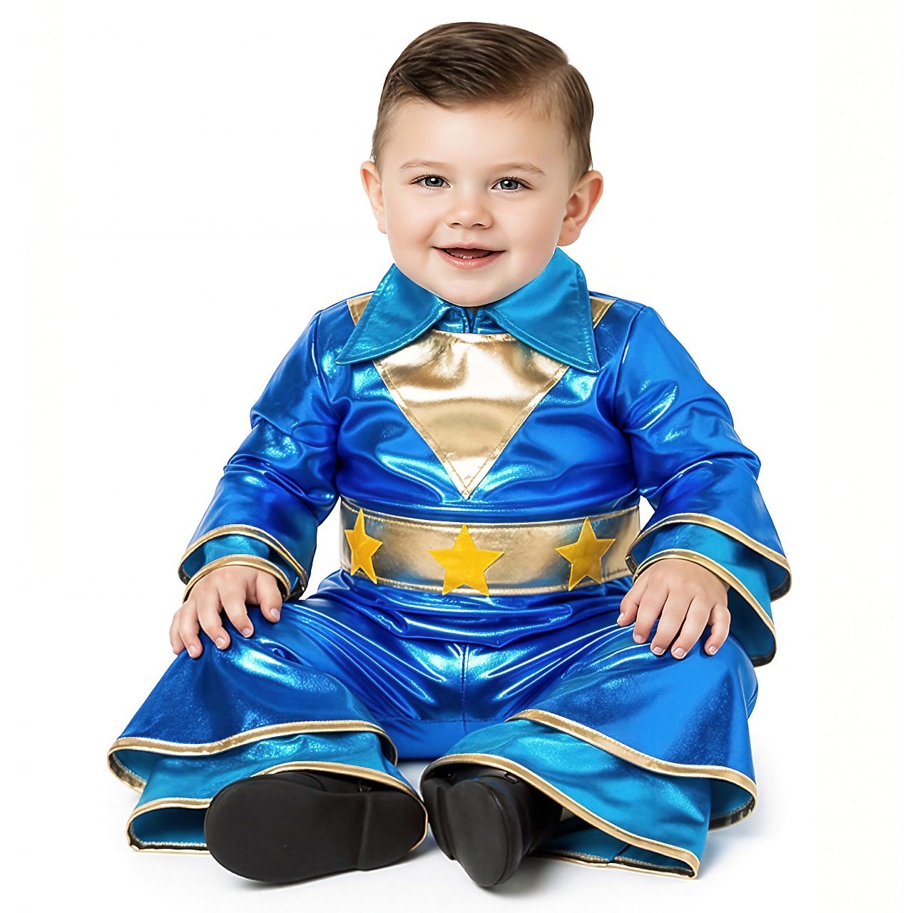 Baby Blue 70s Disco Costume