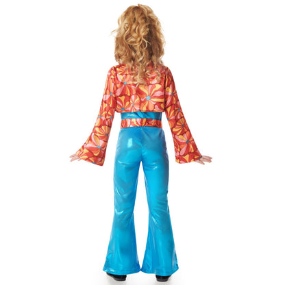 Girls 70s Floral Disco Costume