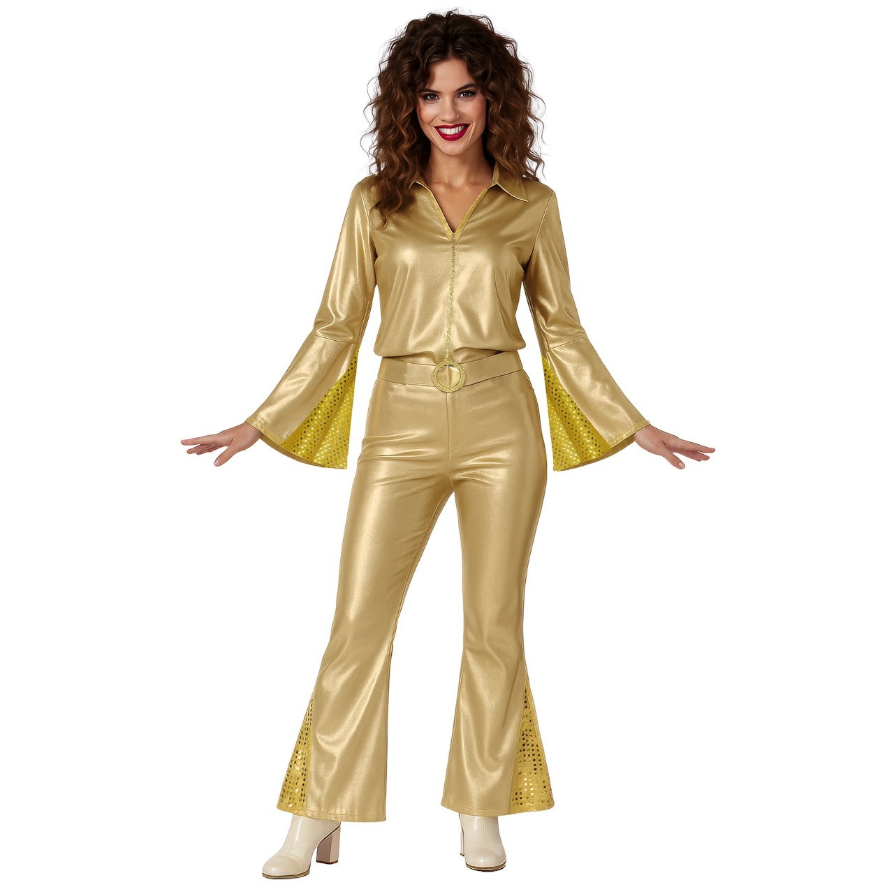 Womens Gold Disco Costume