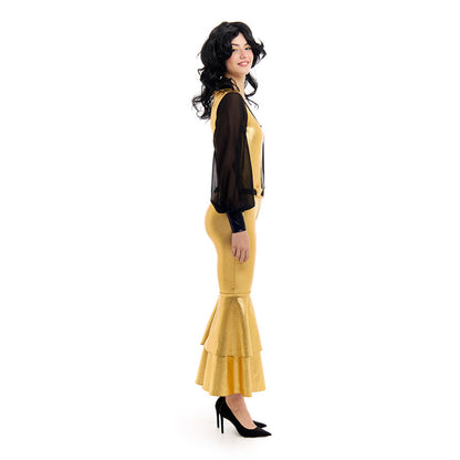 Womens Gold Disco Costume