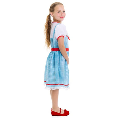 Girls Dorothy Checked Costume