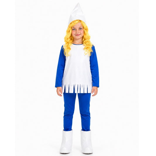 Girls Blue Elf Costume with Booties