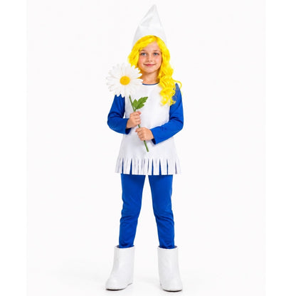 Girls Blue Elf Costume with Booties