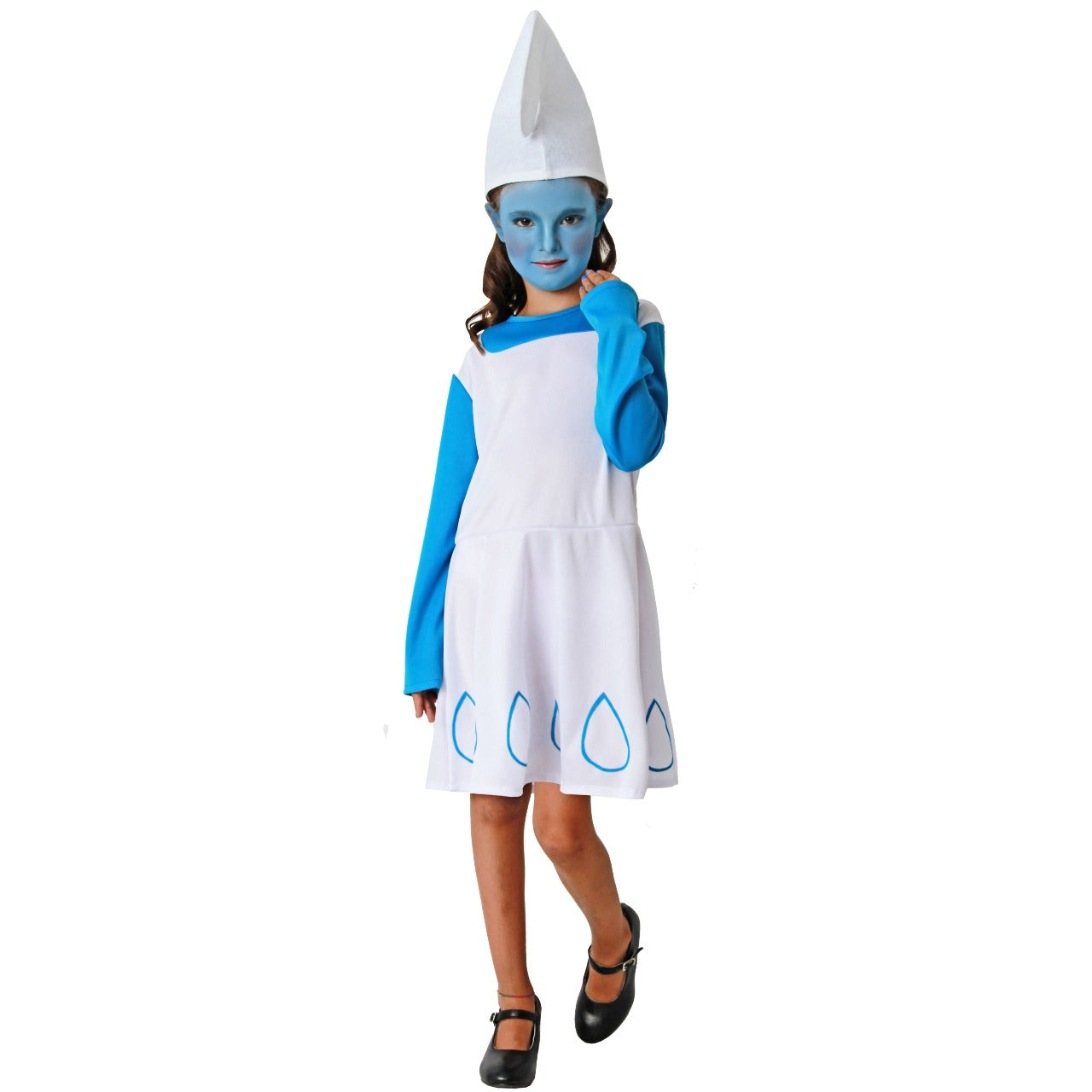 Girls Blue Elf Dress Costume
