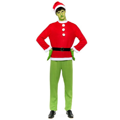 Mens Eco Grinch Elf Costume