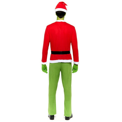 Mens Eco Grinch Elf Costume