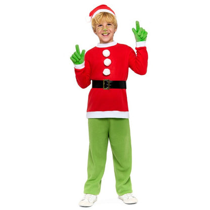 Boys Eco Grinch Elf Costume
