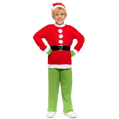 Boys Eco Grinch Elf Costume