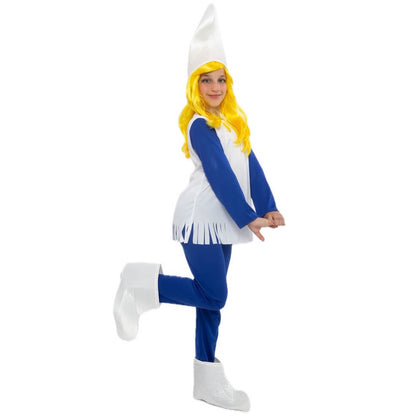 Girls Blue Elf Costume with Booties