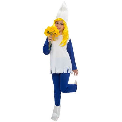 Girls Blue Elf Costume with Booties