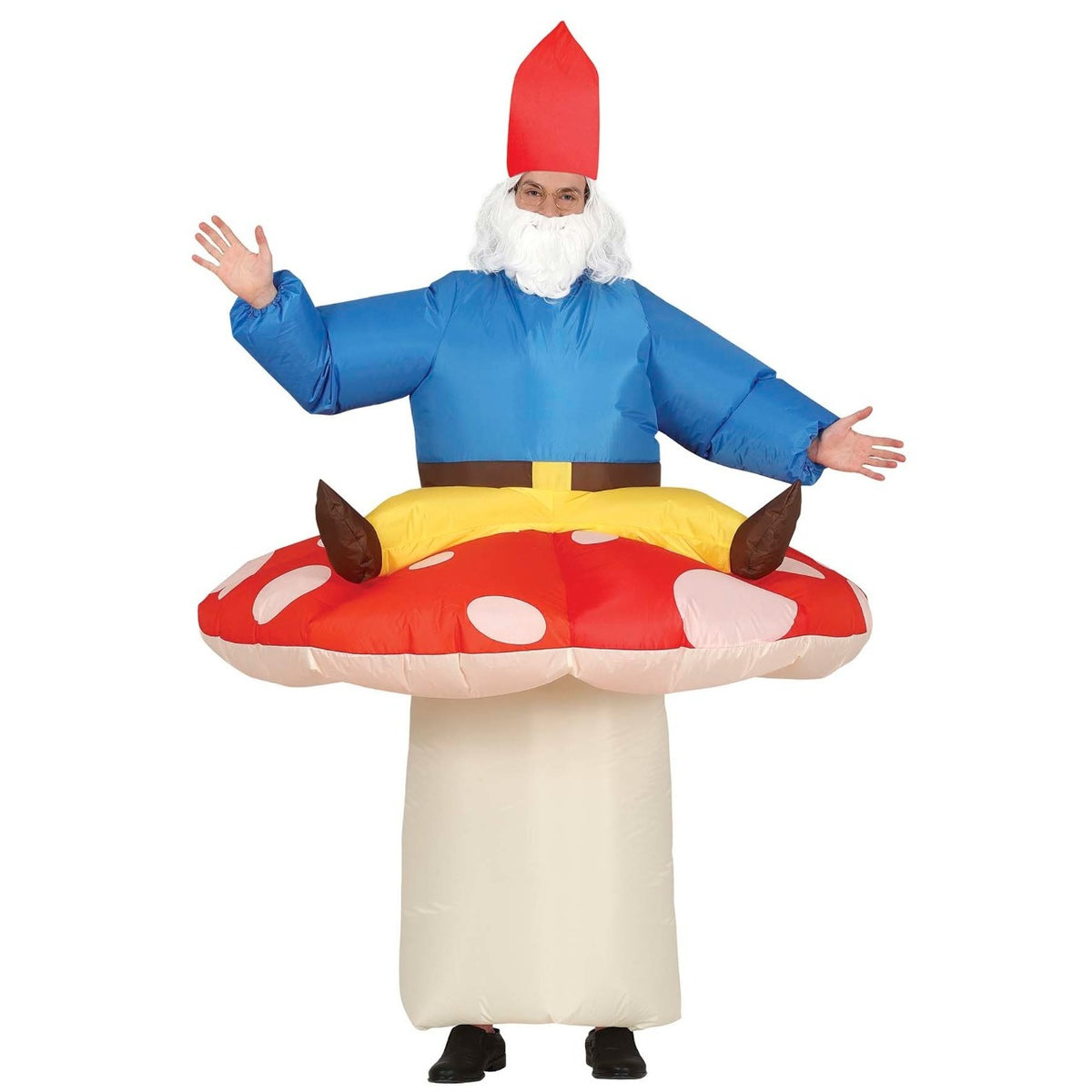 Adult Inflatable Mushroom Ride On Elf Costume