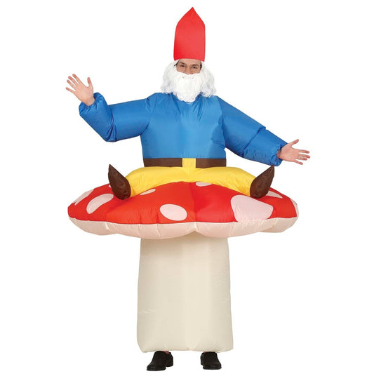 Adult Inflatable Mushroom Ride On Elf Costume