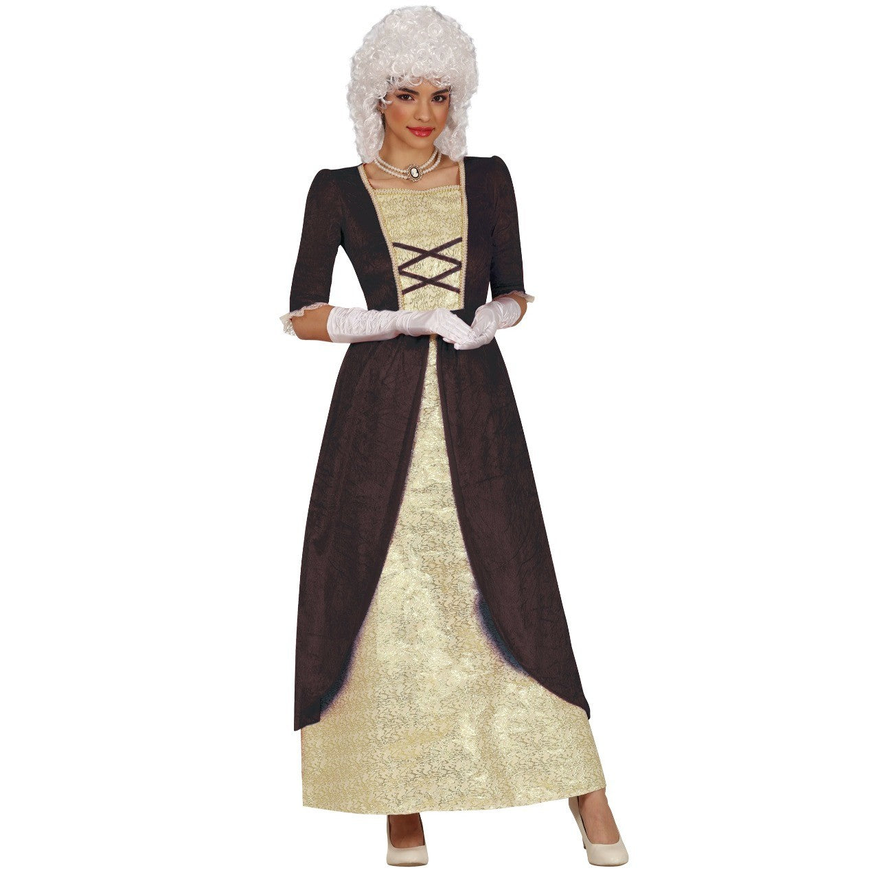 Womens Brown Baroque Duchess Costume