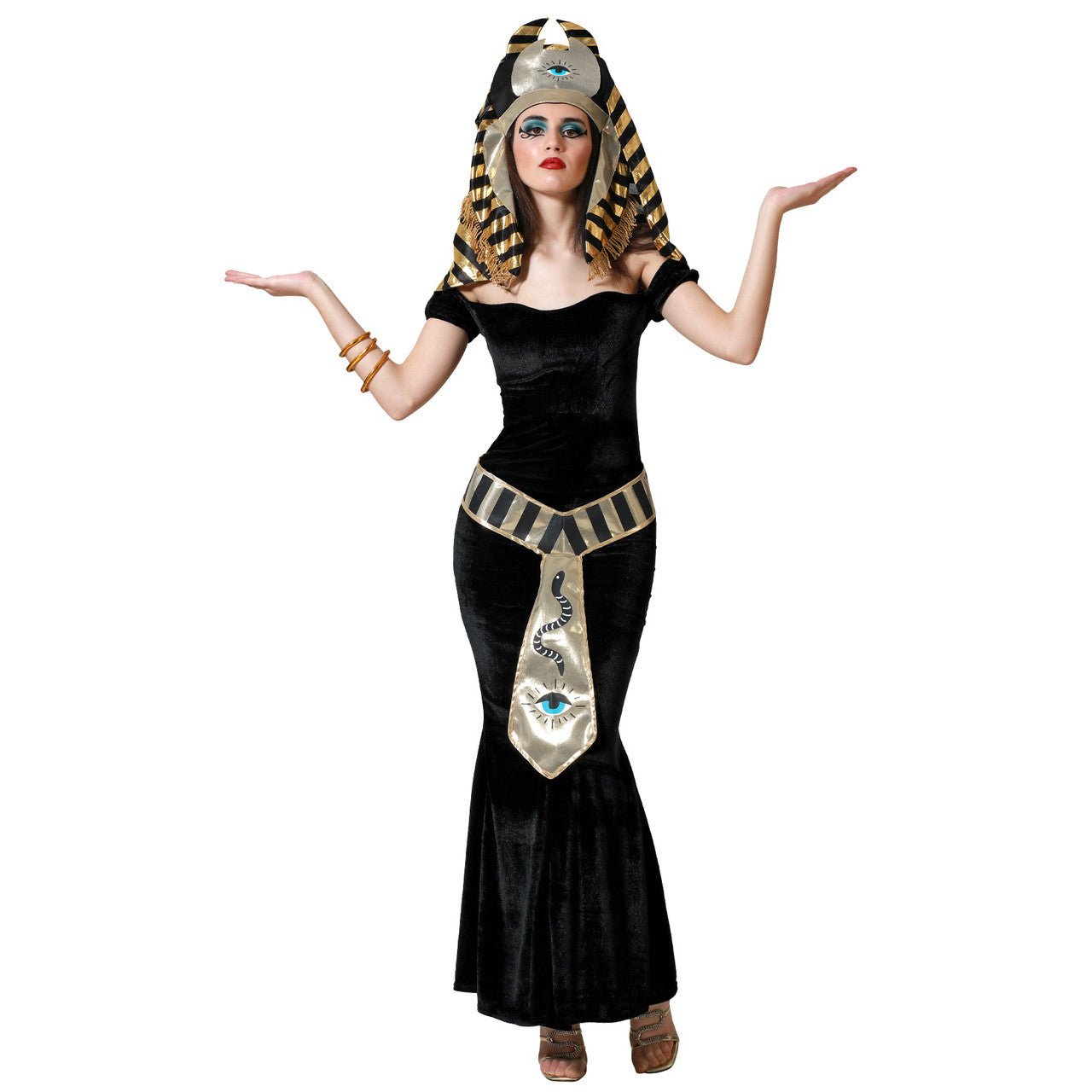 Womens Black Egyptian Cleopatra Costume